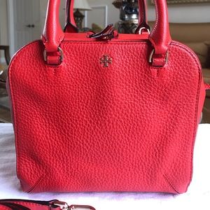 NEW TORY BURCH Mini Orange Pebble Lthr SHOULDERBAG